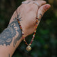 Faceted Mookaite and gold plated Scarab