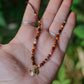 Faceted Mookaite and gold plated Scarab