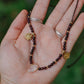 Garnet and Australian clear quartz necklace