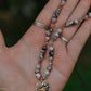 Orca agate and gold plated whale tail necklace