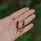 Dainty amethyst and brass necklace
