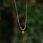 Dainty amethyst and brass necklace