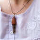 Hand dug Australian smoky quartz and eucalyptus timber pendant